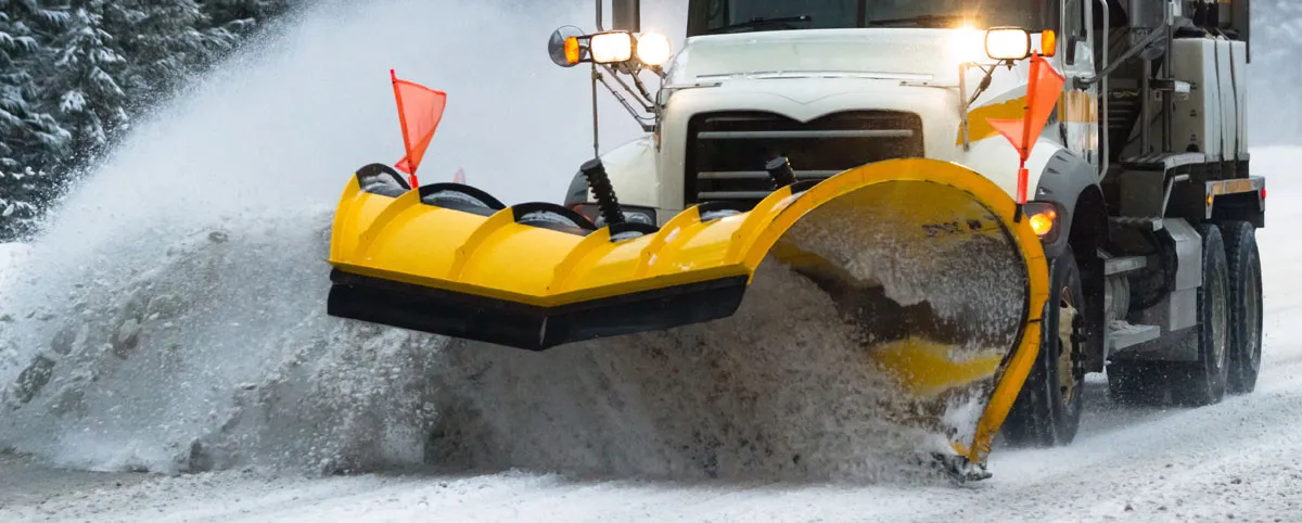 Plow moving highway snow Plow moving highway snow