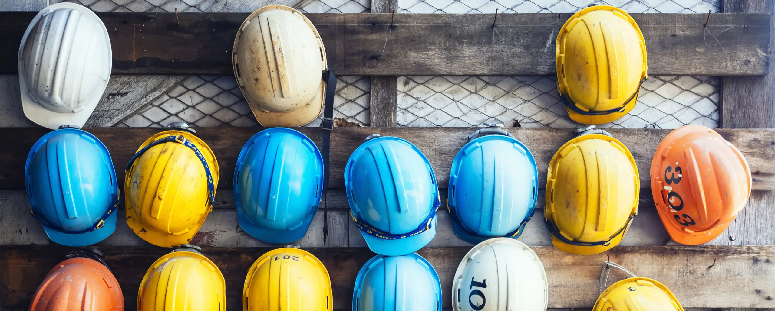Safety Helmets On Wall Safety Helmets On Wall