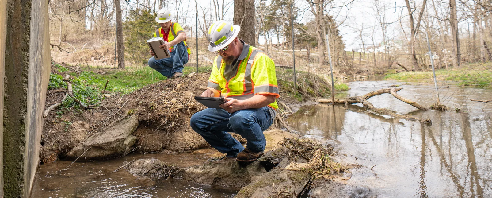 PILLAR team in the field working on asset management PILLAR team in the field working on asset management