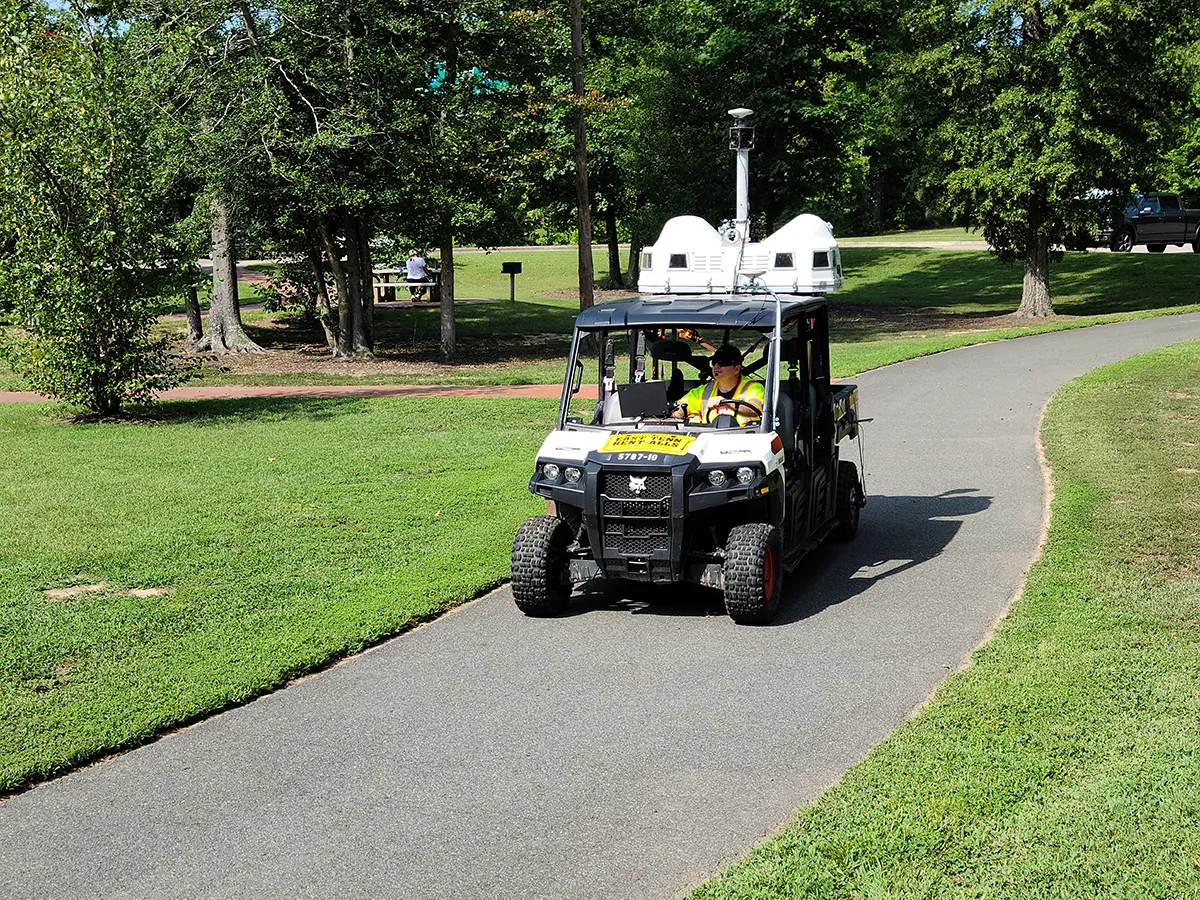 UTV Mobile LiDAR on Pedestrian Path UTV Mobile LiDAR on Pedestrian Path